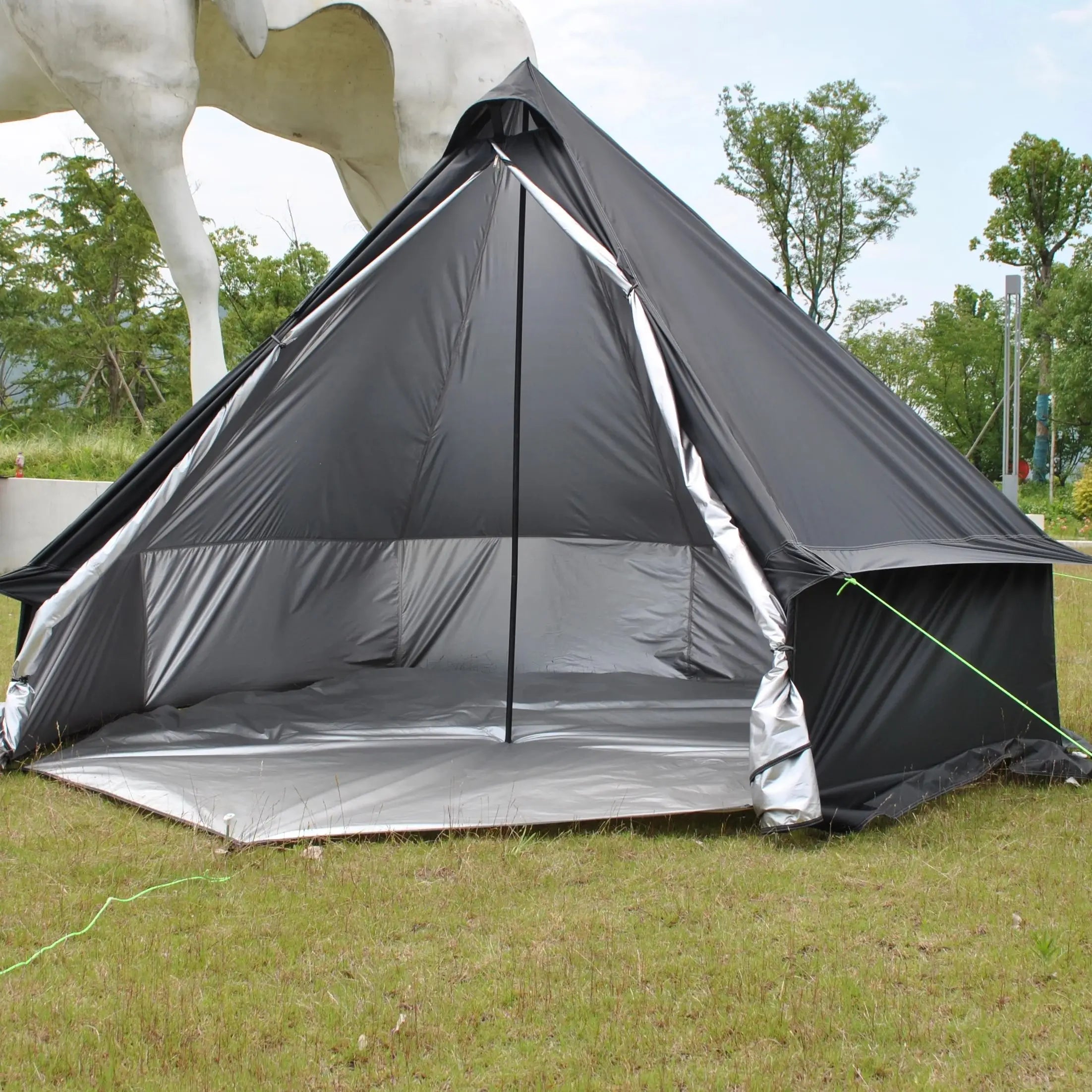 Mongolia Yurt Tent 6/7/8 Person,Luxury 4 Seasons Castle Tent,Breathable,Waterproof Outdoor Portable Silver Coated UV Function, 