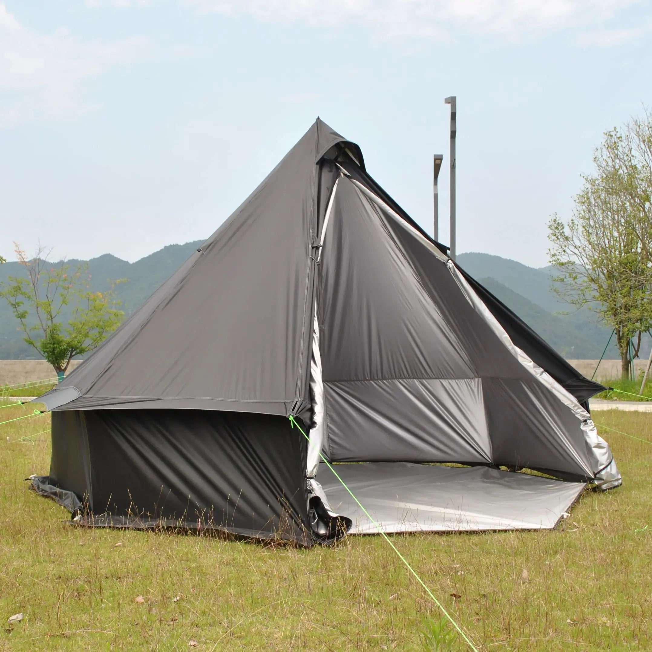 Mongolia Yurt Tent 6/7/8 Person,Luxury 4 Seasons Castle Tent,Breathable,Waterproof Outdoor Portable Silver Coated UV Function, 