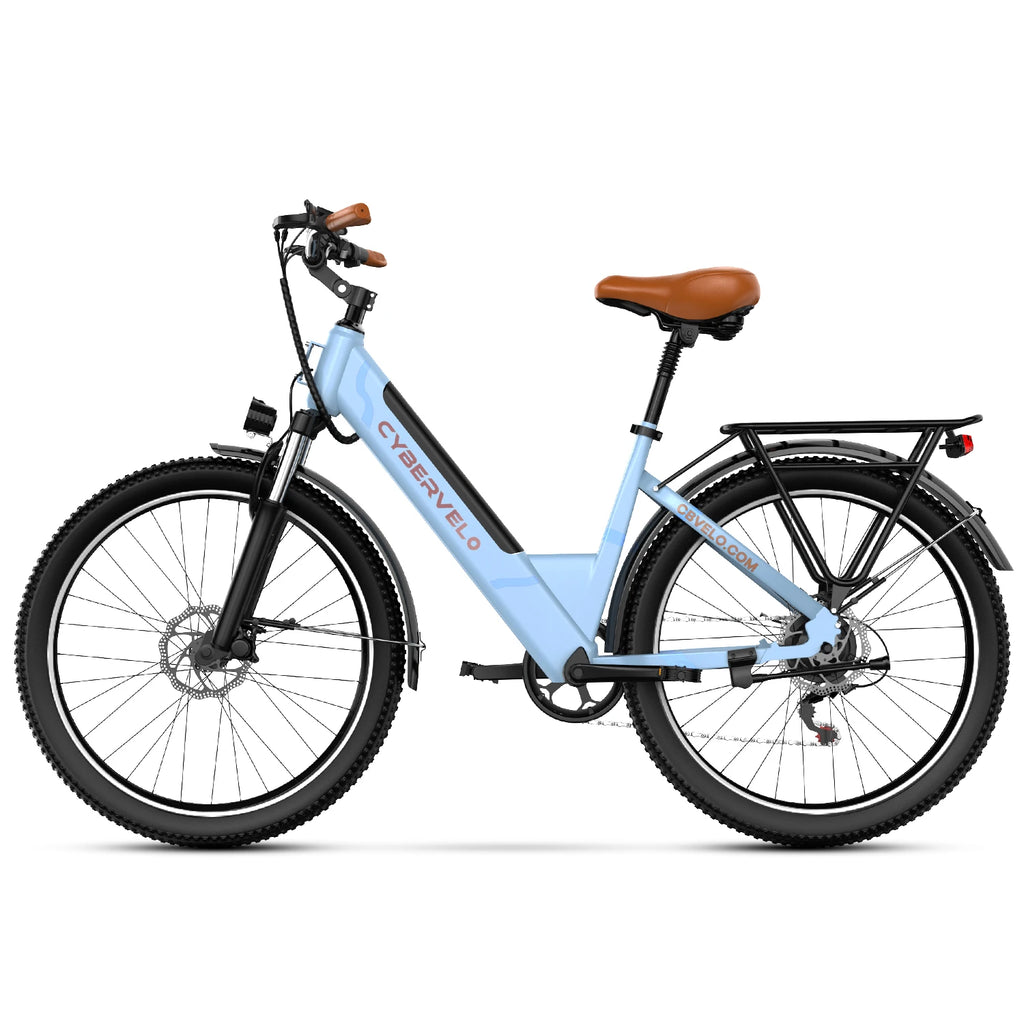 Lady EBike, City bike 7-Speed shimano shift 1000W Removable Battery E-Bike, Long Range 60+ Miles, 26 inch Electric bike