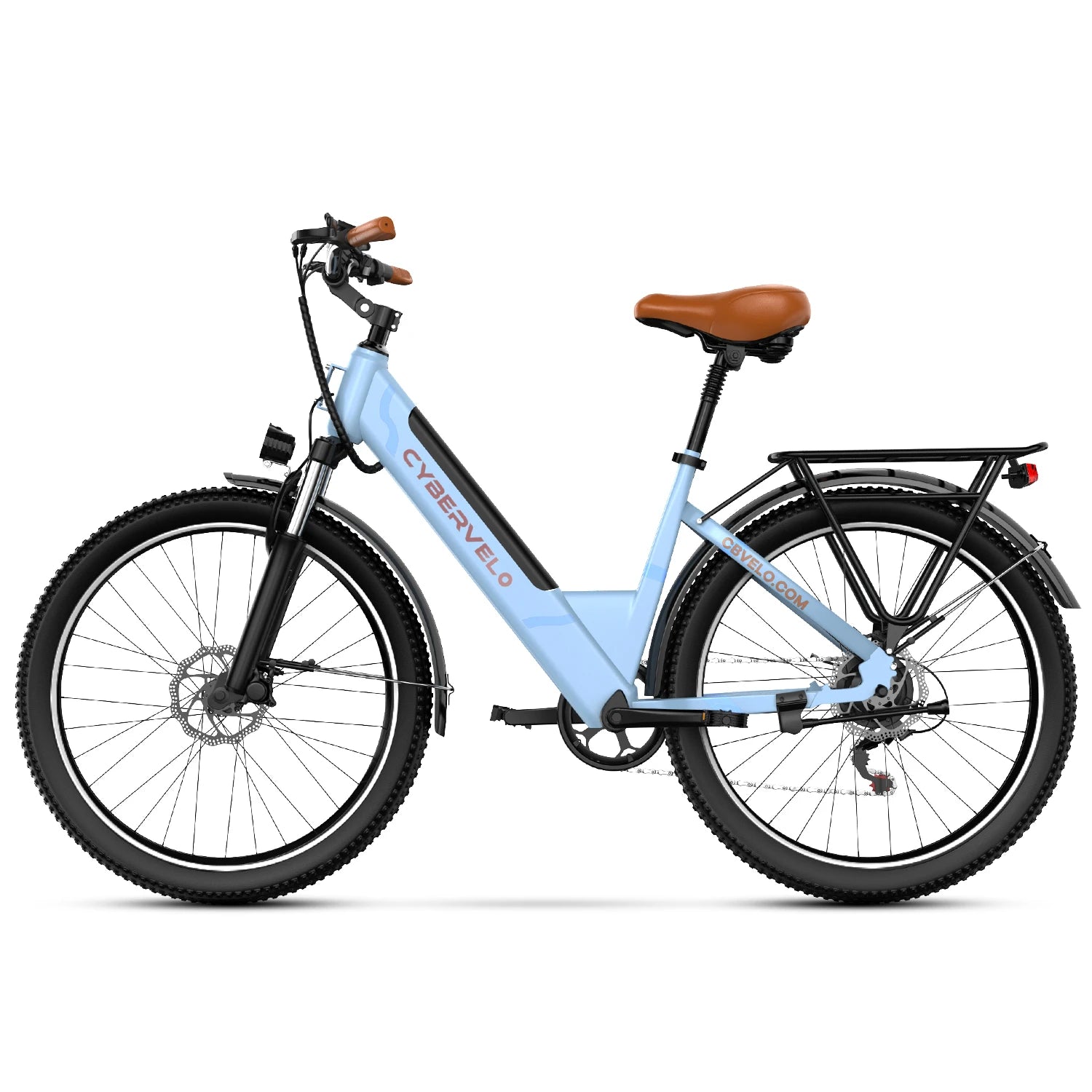 Lady EBike, City bike 7-Speed shimano shift 1000W Removable Battery E-Bike, Long Range 60+ Miles, 26 inch Electric bike