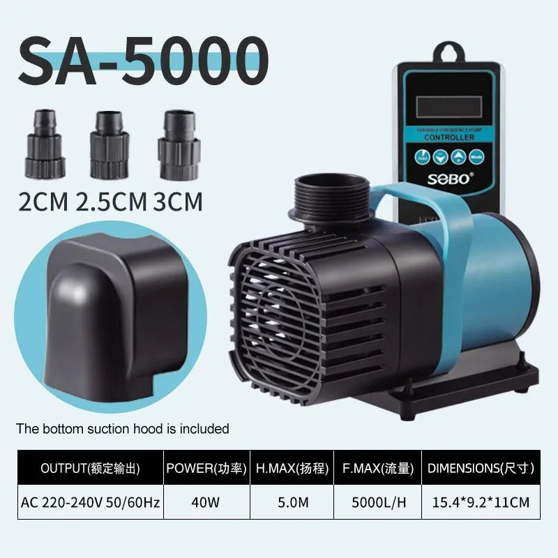 AC220V Ultra-quiet Submersible Pump, Suitable for Fish Tank and Aquarium Filtration, Oxygenation and Circulation Water Pump