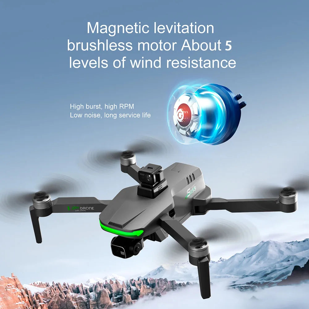 2024 NewS155 Drone With 8K Camera A22 360° Laser Obstacle Avoidance 5G Digital Image Transmission PTZ Anti-Shake EIS Camera FPV