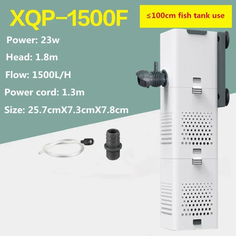 Aquarium 3 in 1 Filter for Aquarium Fish Tank Filter Mini Fish Tank Filter Aquarium Oxygen Submersible Water Purifier Aeration