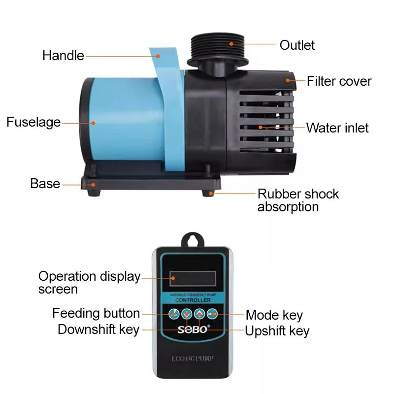 AC220V Ultra-quiet Submersible Pump, Suitable for Fish Tank and Aquarium Filtration, Oxygenation and Circulation Water Pump