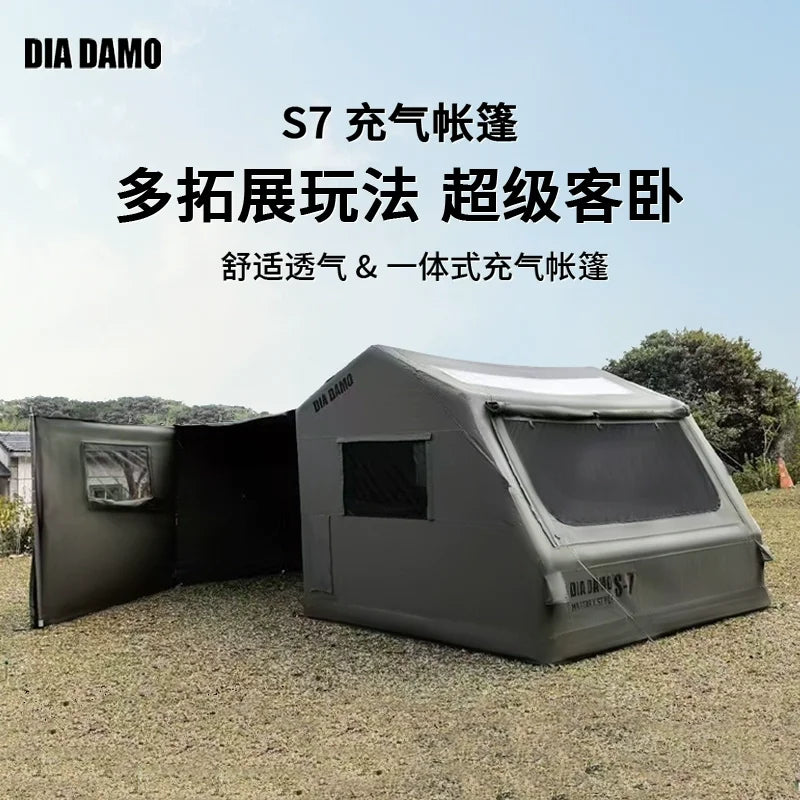 Custom Air Glamping Waterproof Tents Multifunctional Outdoor Camping Inflatable Tent Light Luxury Comfortable Rainproof Tent