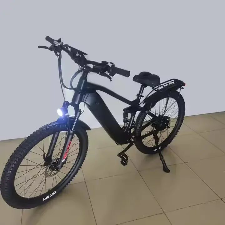 Electric mountain Bike 1000W 52V 21Ah 21speed 27.5x2.4 Bearing suspension Oil Brake Aluminum Alloy frame fast Road ebike