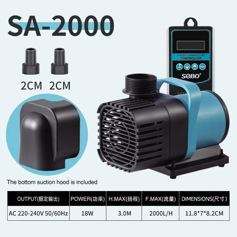 AC220V Ultra-quiet Submersible Pump, Suitable for Fish Tank and Aquarium Filtration, Oxygenation and Circulation Water Pump