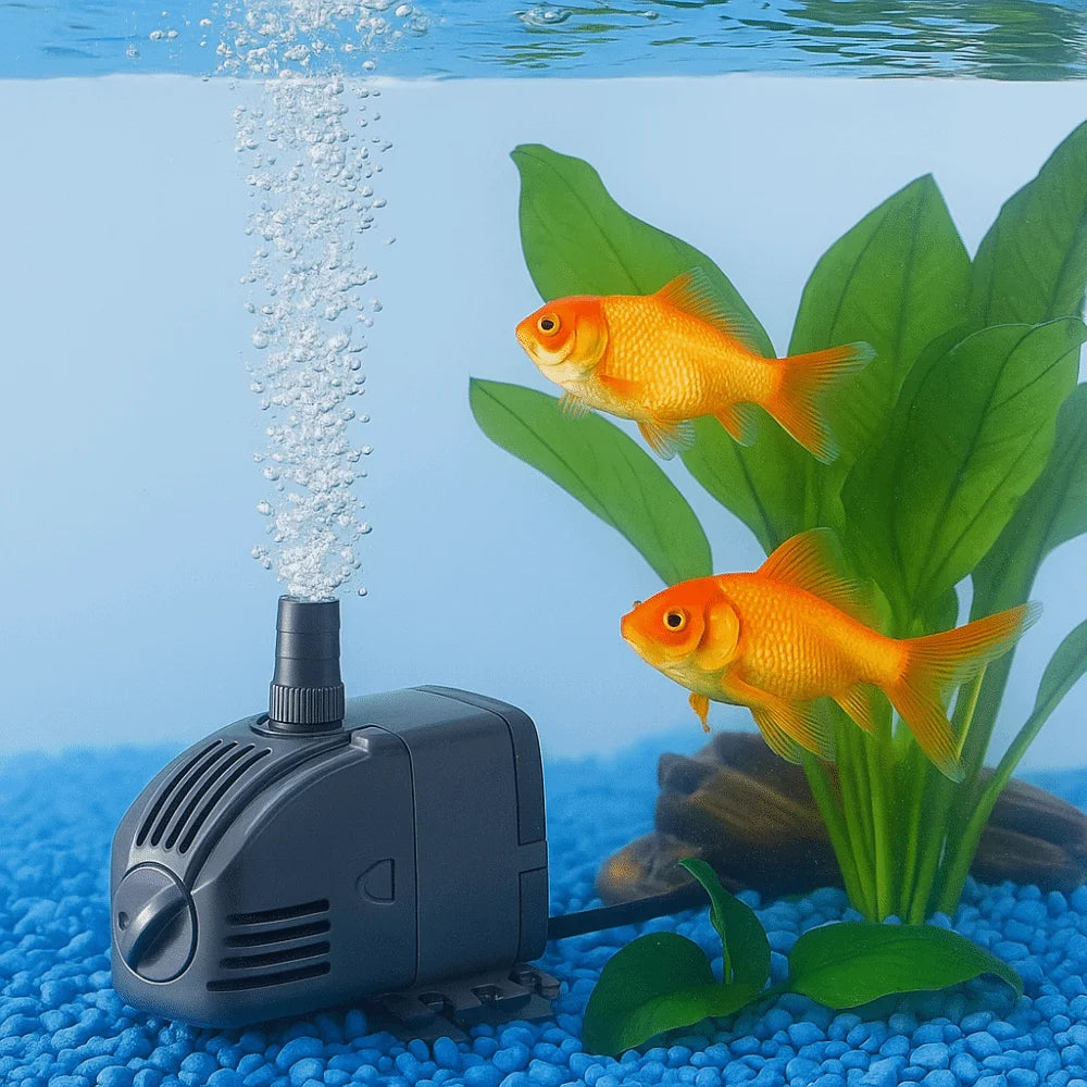 6/14/24w Aquarium Water Pumps Submersible Ultra-Quiet Filter Pump Adjustable Flow with Suction Cups Fish Pond Pump Fish Pond