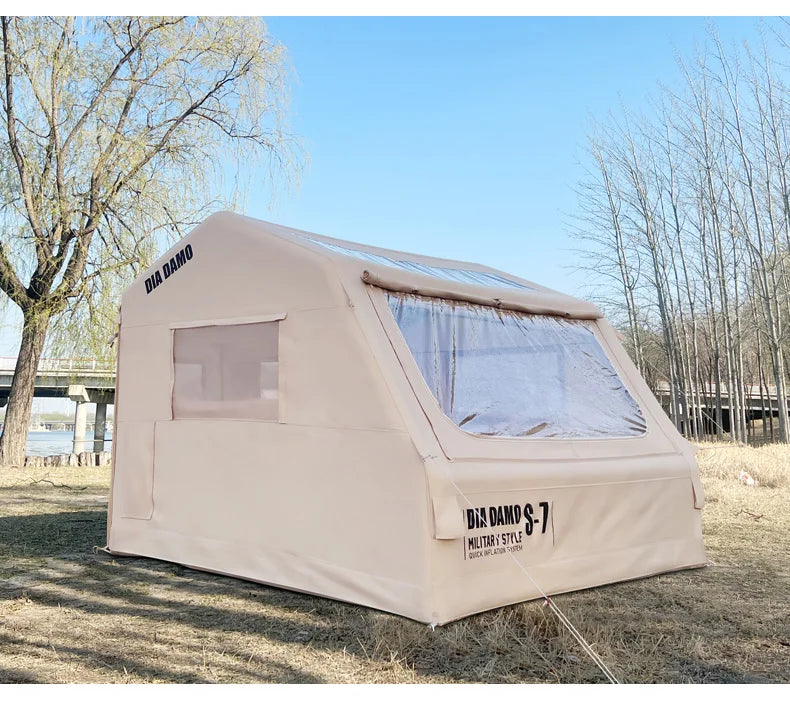 Custom Air Glamping Waterproof Tents Multifunctional Outdoor Camping Inflatable Tent Light Luxury Comfortable Rainproof Tent