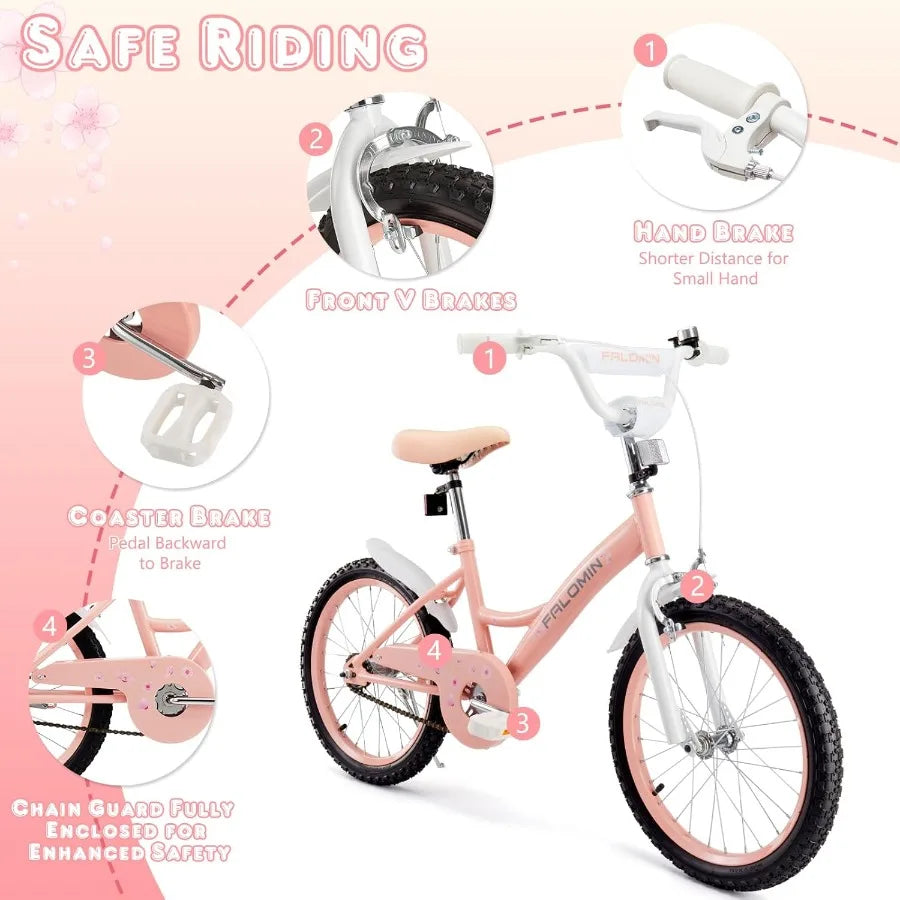 14 16 18 Inch s Bike for Toddlers Ages 39 Safe NonSlip Tires Removable Training Wheels Coaster Brake Easy Assembly Perfect for