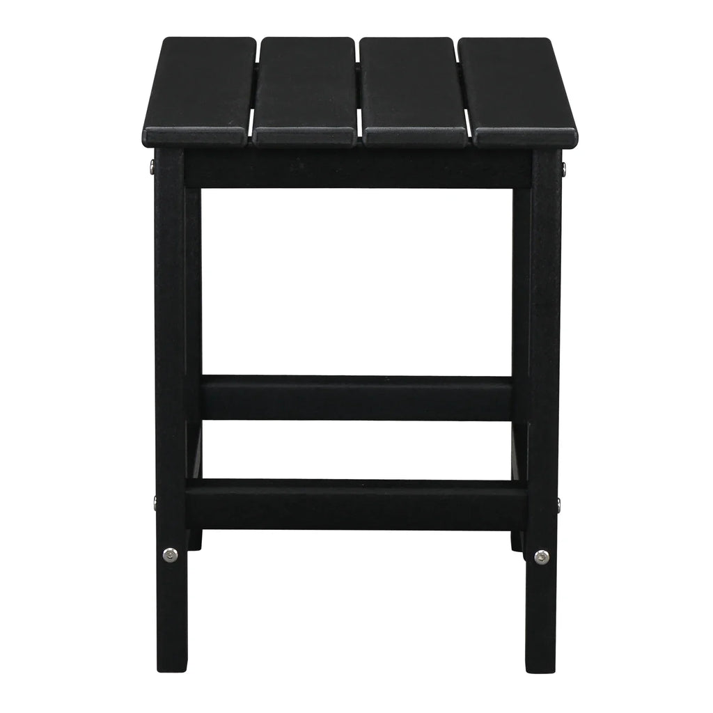36*36*47cm Single Layer Square HDPE Side Table Black