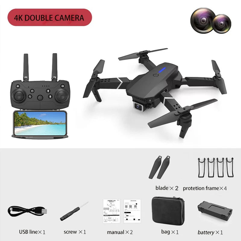 E88 Dual Camera Drone - A beginner Friendly Quadcopter, Youngsters's Toy Drone, Perfect Gift for Christmas, Halloween