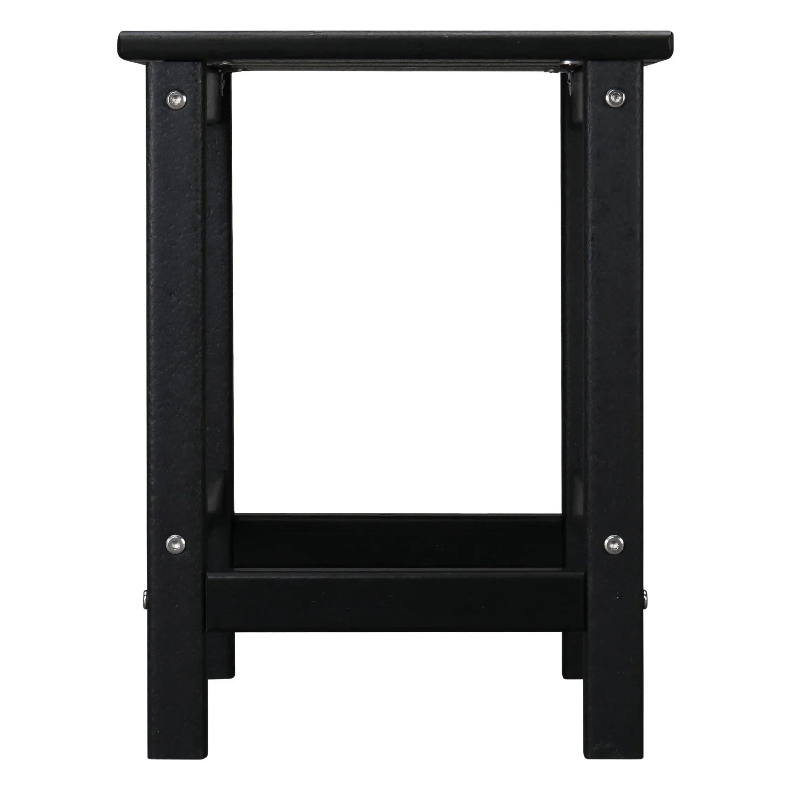36*36*47cm Single Layer Square HDPE Side Table Black