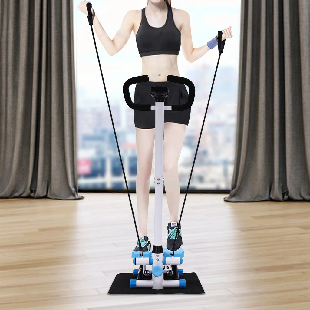 Fitness Stepper Exercise Stepping Machine Fitness Stepper With Handlebars,Adjust the Movement Height Via the Knob
