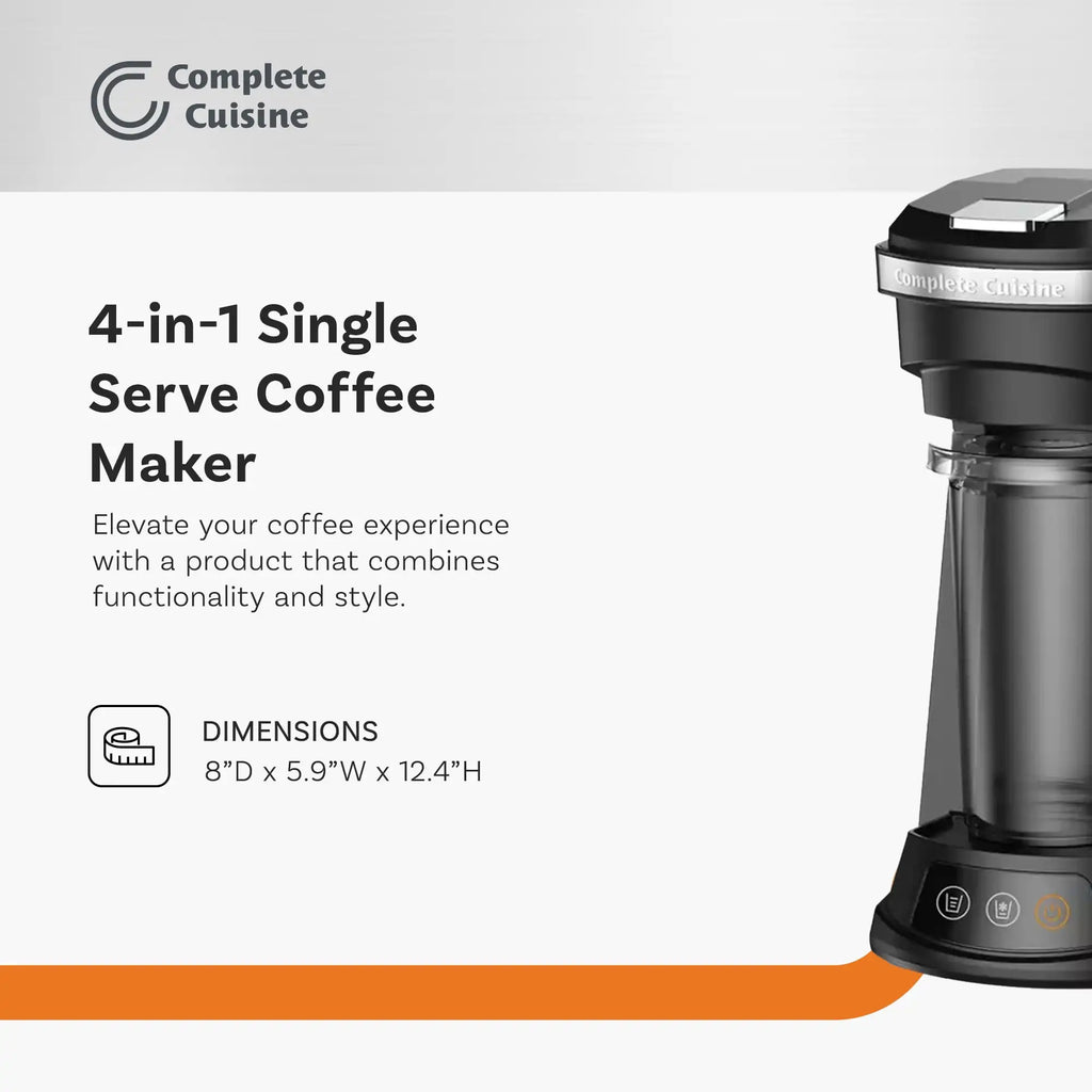 4-in-1 Single Serve Coffee Maker Hot & Iced/Pod & Scooped
