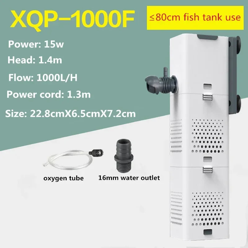 Aquarium 3 in 1 Filter for Aquarium Fish Tank Filter Mini Fish Tank Filter Aquarium Oxygen Submersible Water Purifier Aeration