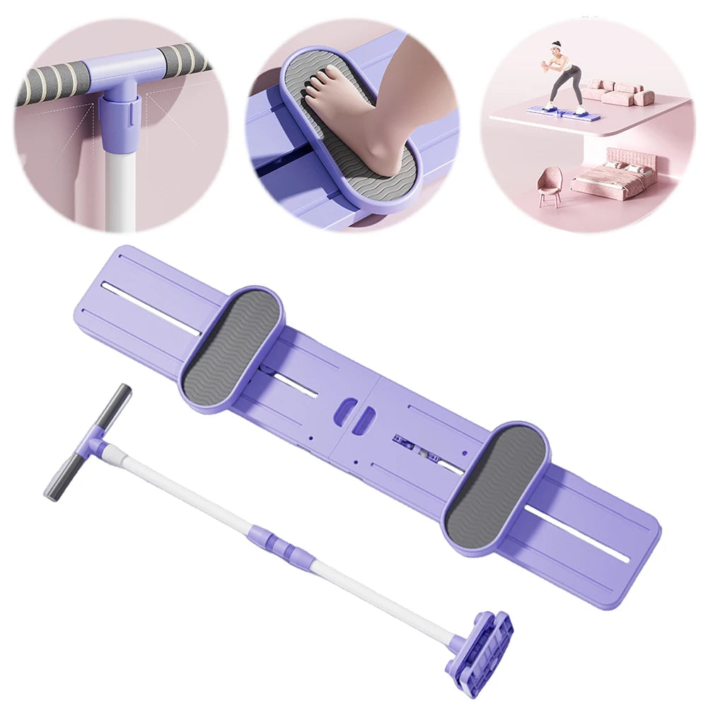 Fitness Ski Machine Foldable Ski Trainer with Handle & Pull Rope Pelvic & Hip Strengthener Simulated Ski Trainer for Home Gym