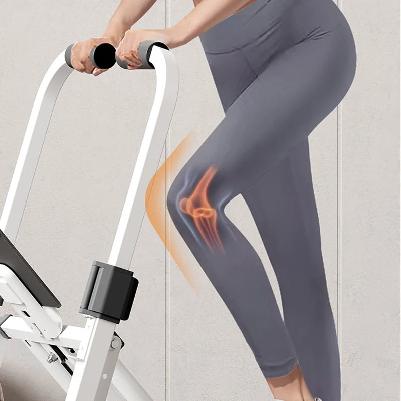 New vertical climbing machine - Easy to assemble, folding exercise machine combining aerobic and strength training (white)