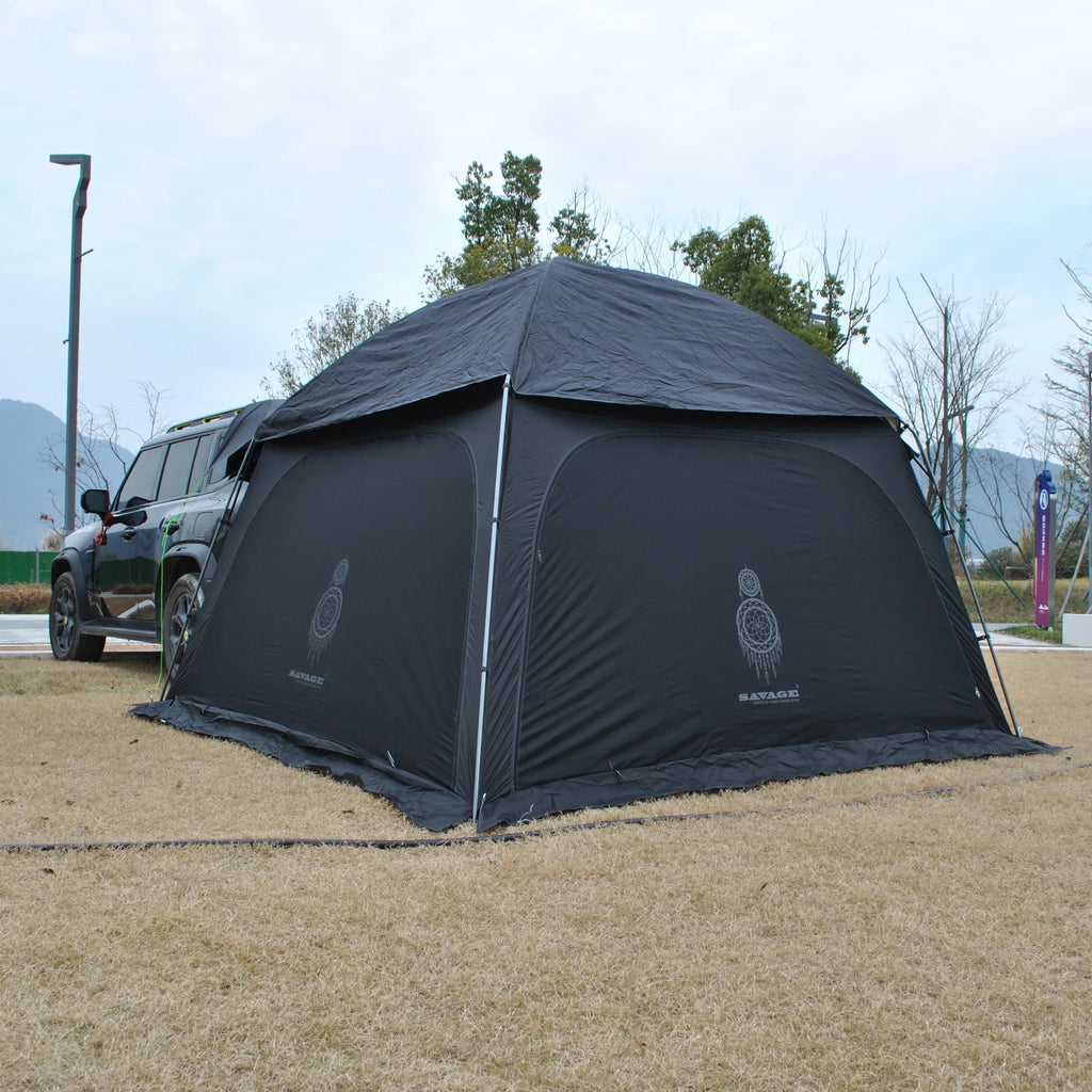 Folding Canopy Shelter with Elegant Mesh Window Outdoor Pavilion Cater Party Wedding BBQ Events Tent,8 Person Tailgate Tent SUV