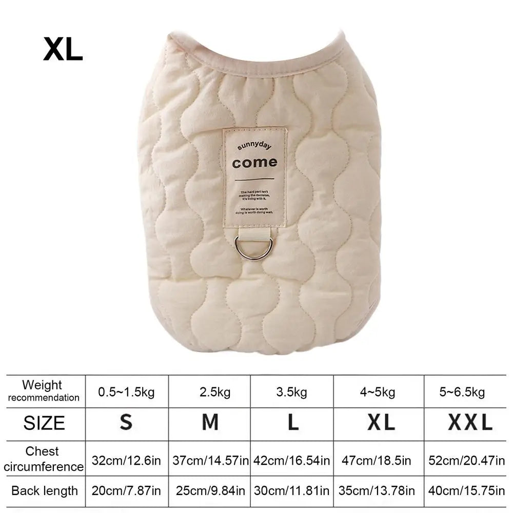 Winter Pet Coat Clothes for Cold Weather Clothing Warm Dog Clothes with Built in Harness Hole Pet Apparel for Small Dogs Cats