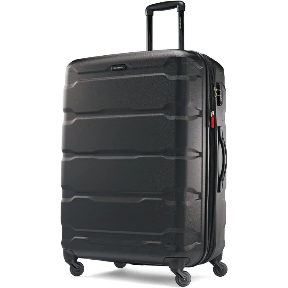 Samsonite Omni PC Hardside Expandable Luggage with Spinner Wheels, Black, 3-Piece Set (20/24/28)