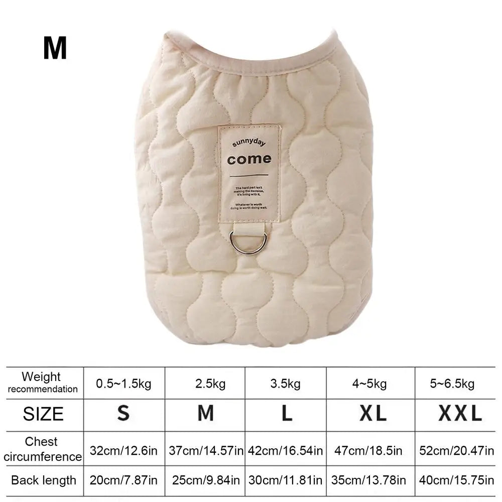 Winter Pet Coat Clothes for Cold Weather Clothing Warm Dog Clothes with Built in Harness Hole Pet Apparel for Small Dogs Cats