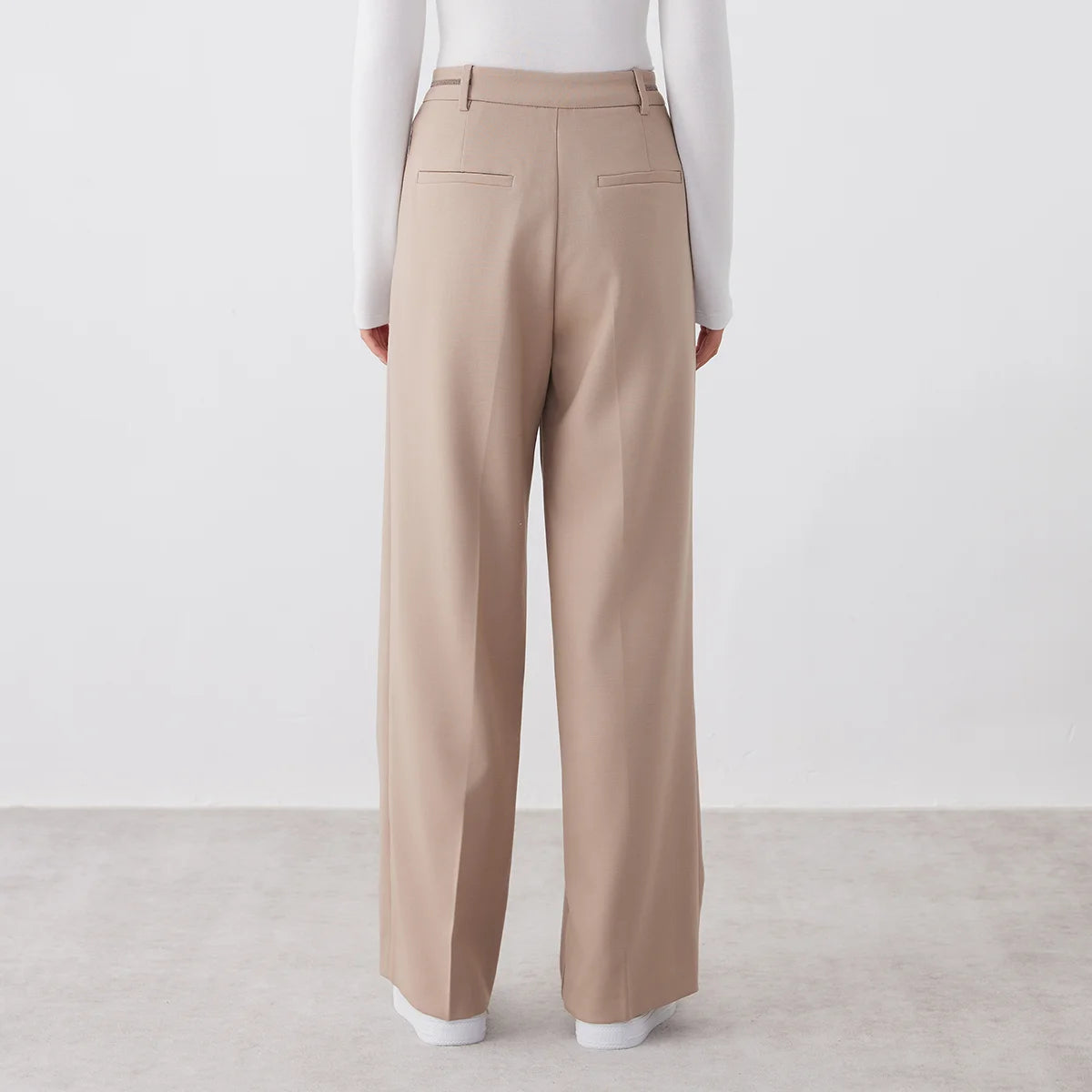 K2717L 40% Australian Wool Knit Pants High Quality Luxury Women's Clothing Autumn Winter Suit Trousers