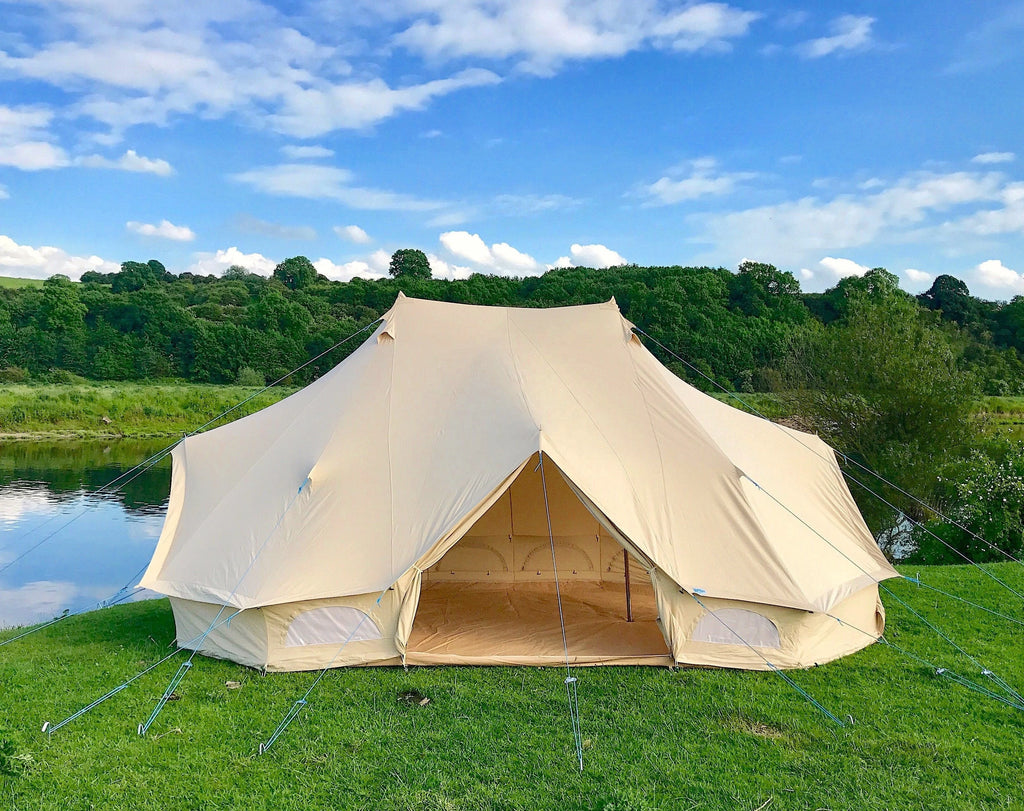 Luxury Outdoor Waterproof Canvas Glamping Bell Tents ,Luxury 6 X 4m Cotton Bell Tent for Emperor