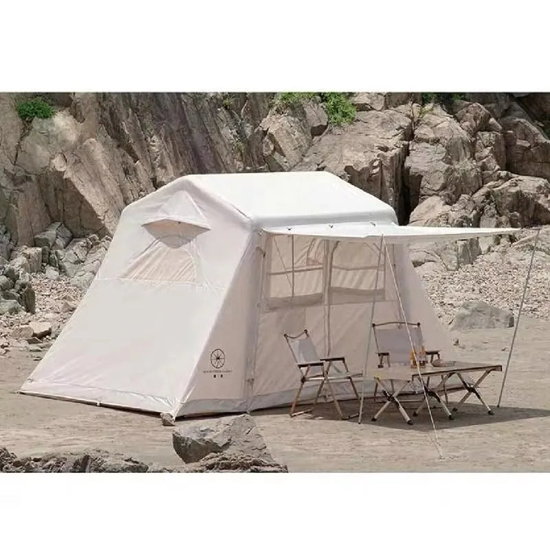 Hot Selling Luxury Portable Inflatable Camping Tent With Air Cotton Fabric Waterproof For Outdoor Use