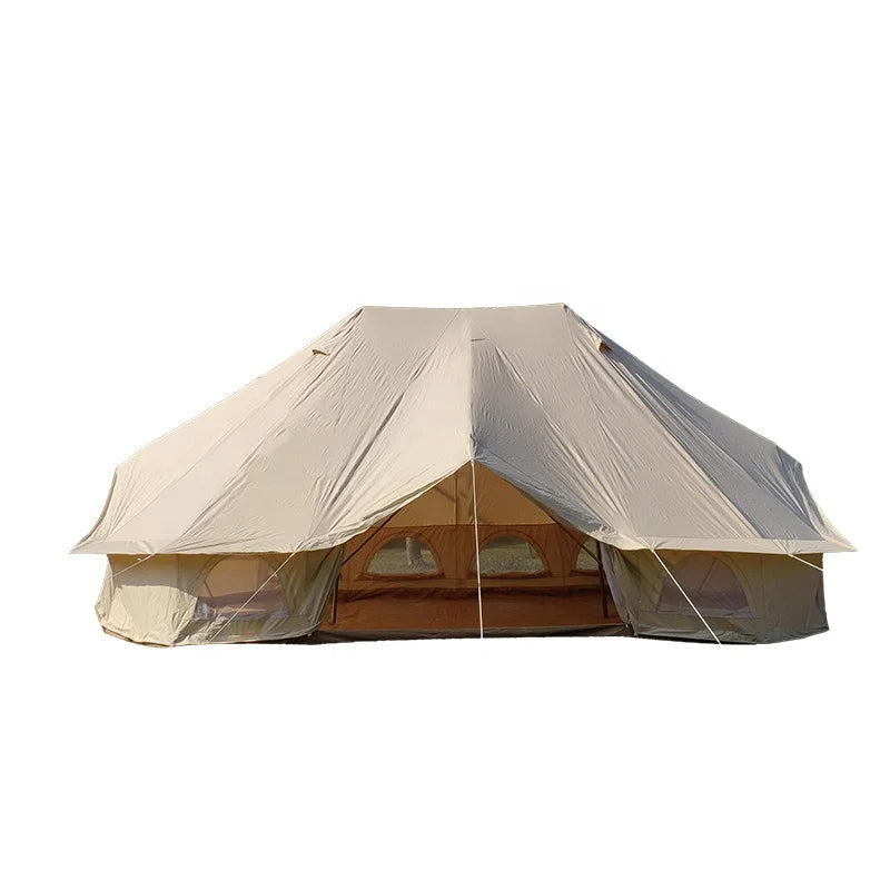 Luxury Outdoor Waterproof Canvas Glamping Bell Tents ,Luxury 6 X 4m Cotton Bell Tent for Emperor