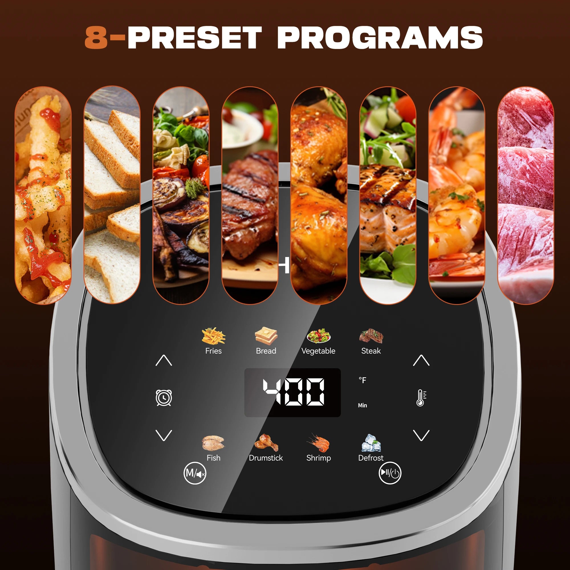 WHALL Air Fryer, Roast, Bake, Toaster Fryer, Roast, Broil, Reheats, & Dehydrates, 4-in-1, Fries, Less Oil, Easy Meals, 4 QT