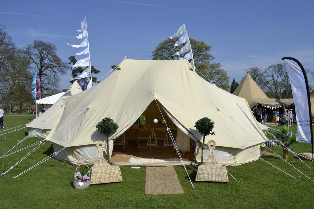 Luxury Outdoor Waterproof Canvas Glamping Bell Tents ,Luxury 6 X 4m Cotton Bell Tent for Emperor