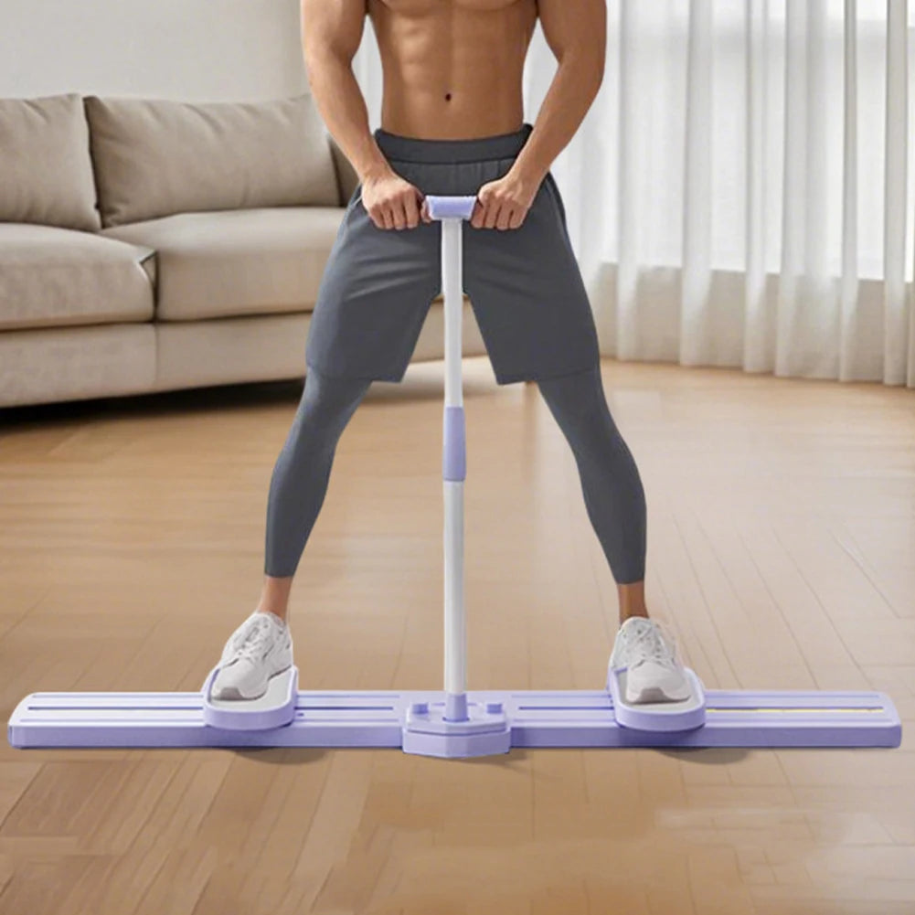 Fitness Ski Machine Foldable Ski Trainer with Handle & Pull Rope Pelvic & Hip Strengthener Simulated Ski Trainer for Home Gym