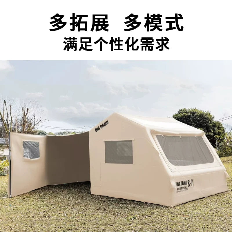 Custom Air Glamping Waterproof Tents Multifunctional Outdoor Camping Inflatable Tent Light Luxury Comfortable Rainproof Tent