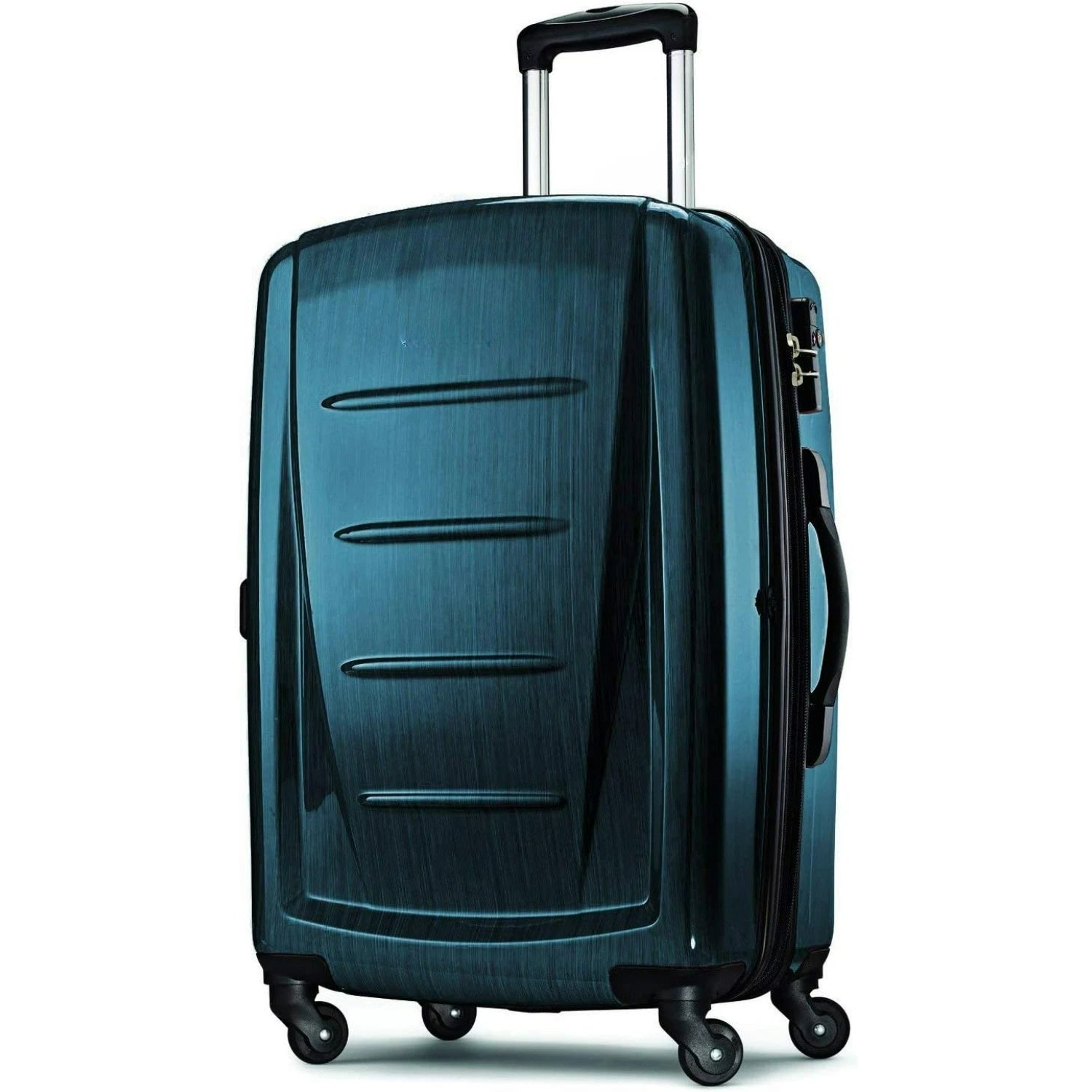 Winfield 2 Hardside Expandable Luggage with Spinner Wheels, Teal, Checked-Large 28-Inch