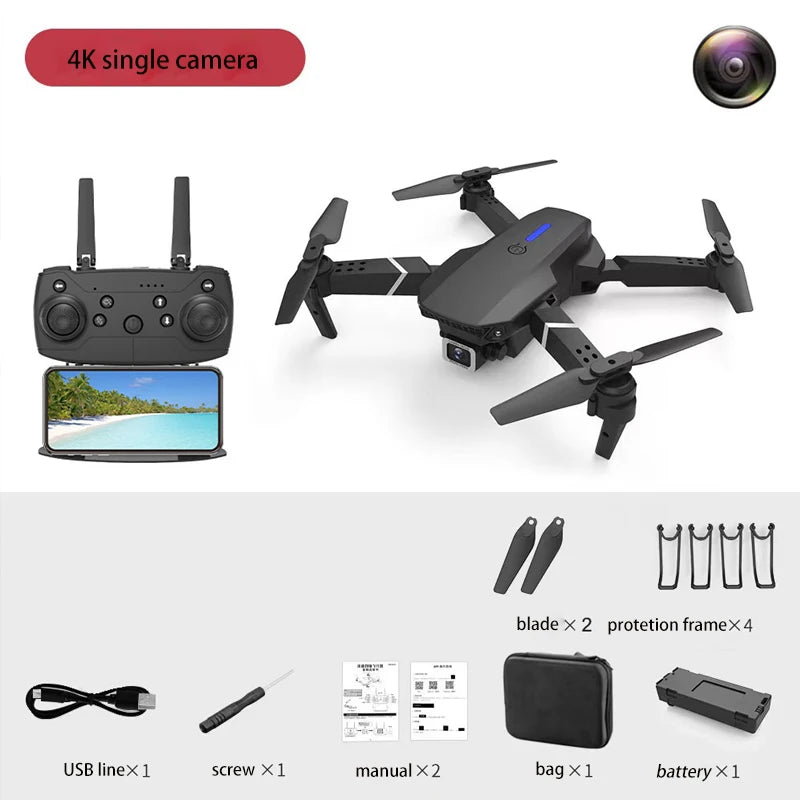 E88 Dual Camera Drone - A beginner Friendly Quadcopter, Youngsters's Toy Drone, Perfect Gift for Christmas, Halloween