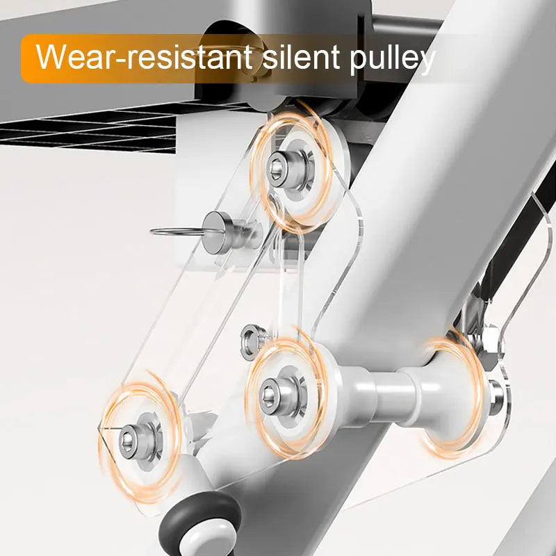 New vertical climbing machine - Easy to assemble, folding exercise machine combining aerobic and strength training (white)