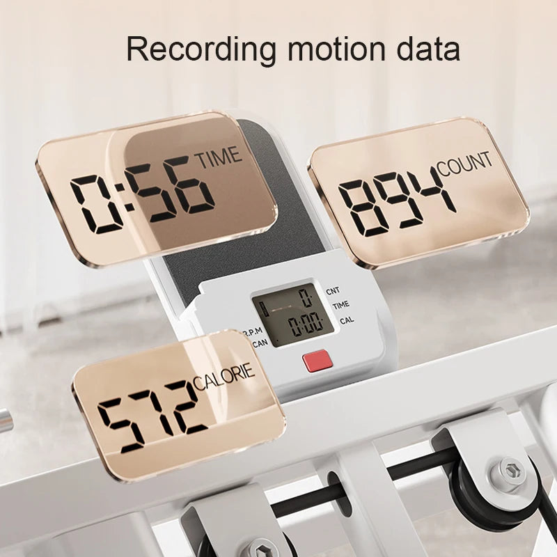 New vertical climbing machine - Easy to assemble, folding exercise machine combining aerobic and strength training (white)